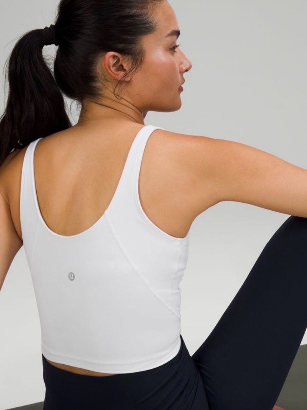 lululemon athletica White Scoop-Back align Sports Bra Tank